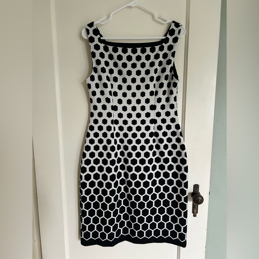 Black and White Geometric Dress